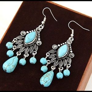 Vintage dangle teardrop earrings